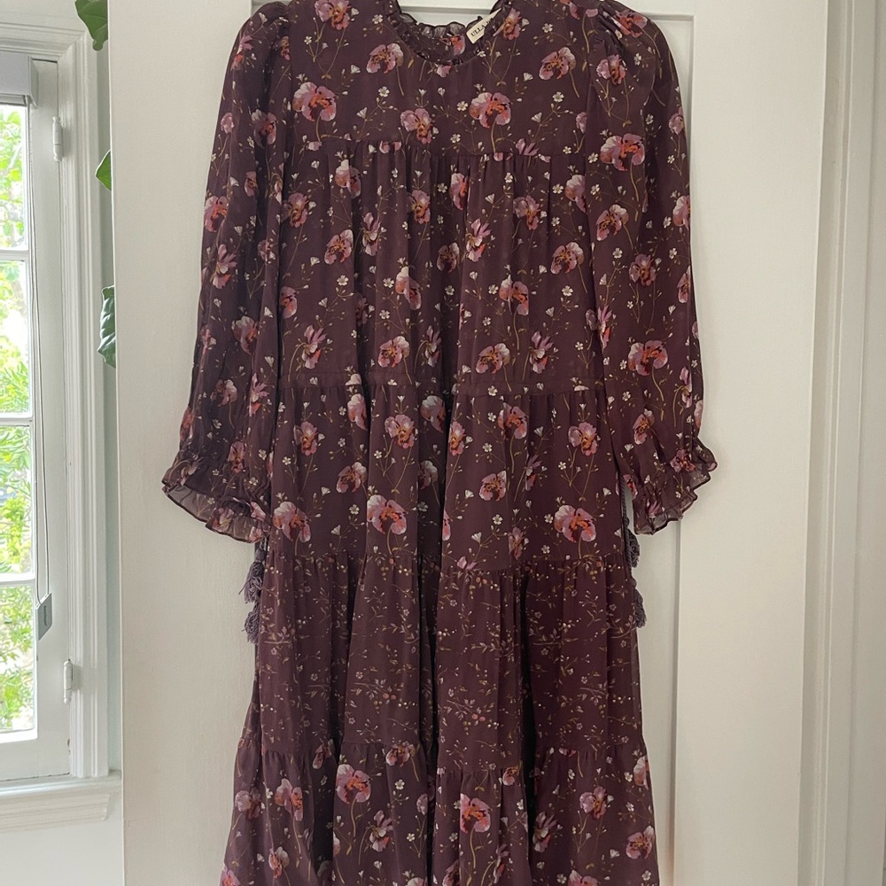 Ulla Johnson Purple Floral Dress